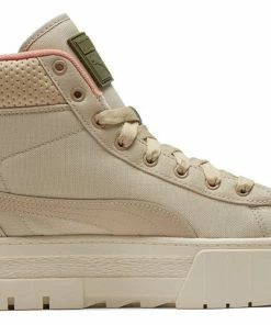 (WMNS) PUMA Mayze Mid Safari High-Top Sneakers Ivory 383688-01 -Nike shoes-shop 1 1da40a15 d5bb 45f0 b725 77afefebe2c9