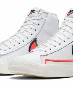 (WMNS) Nike Blazer Mid '77 'Infinite White Crimson' DC1746-103 -Nike shoes-shop 2 392a95bb 5a74 44ff a2dd 97fd9ee1a132