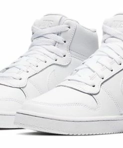 (WMNS) Nike Ebernon Mid 'Triple White' AQ1778-100 -Nike shoes-shop 2 7df86bbe 9a68 49a4 bb74 7aa331534b79
