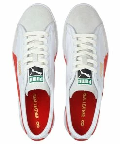 PUMA Basket Vtg Casual Shoes White/Red/Grey 374922-02 -Nike shoes-shop 3 04f0ff46 bc59 42d0 874a 34e2d6b7a3df
