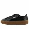 (WMNS) PUMA Basket Platform 'Black Patent' 363314-08