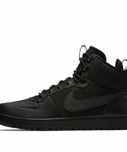 Nike Court Borough Mid Winter 'Triple Black' AA0547-002