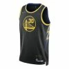 Men's Nike NBA City Edition 75 Anniversary Version SW Fan Edition Golden State Warriors Curry 30 Retro Sports Basketball Jersey/Vest Black DB4027-010