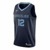 Nike NBA Basketball Sports Jersey Vest SW Fan Edition 2020 Season Gray Memphis Grizzlies Morant No. 12 Blue CW3670-419