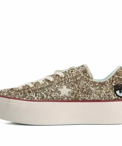 (WMNS) Converse Chiara Ferragni X One Star Platform Ox 'Gold Glacier Blue' 562026C