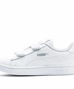 (Little Kid) PUMA Smash V2 Leather 'Triple White' 365173-02