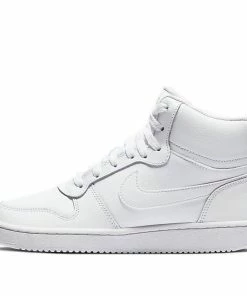 (WMNS) Nike Ebernon Mid 'Triple White' AQ1778-100