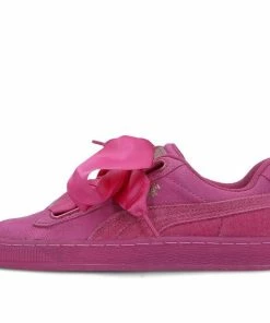 (WMNS) PUMA Basket Heart Lunar Glow 'Pink Red' 366733-02