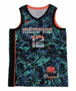 Nike NBA Retro Basketball Jersey/Vest Gray Memphis Grizzlies Morant No. 12 Green DD3771-450