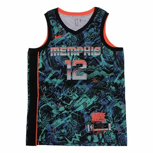 Nike NBA Retro Basketball Jersey/Vest Gray Memphis Grizzlies Morant No. 12 Green DD3771-450 2 Nike NBA Retro Basketball Jersey/Vest Gray Memphis Grizzlies Morant No. 12 Green DD3771-450